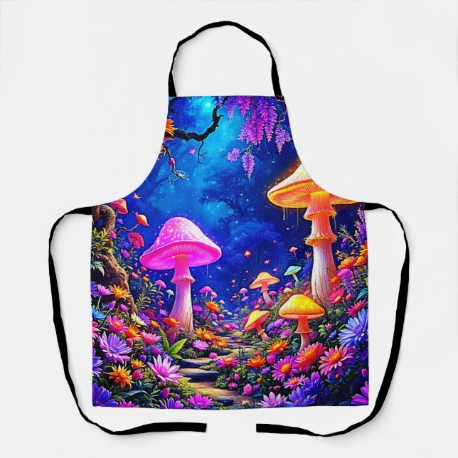 Enchanted Mushroom Forest Apron (Front)