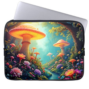 Enchanted Mushroom Forest Dream Laptop Sleeve
