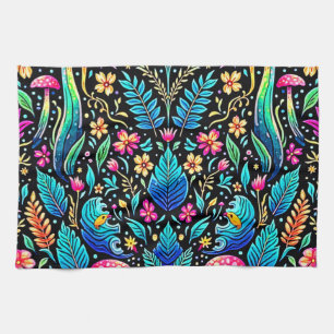 Enchanted Mushroom Forest Dream Tea Towel