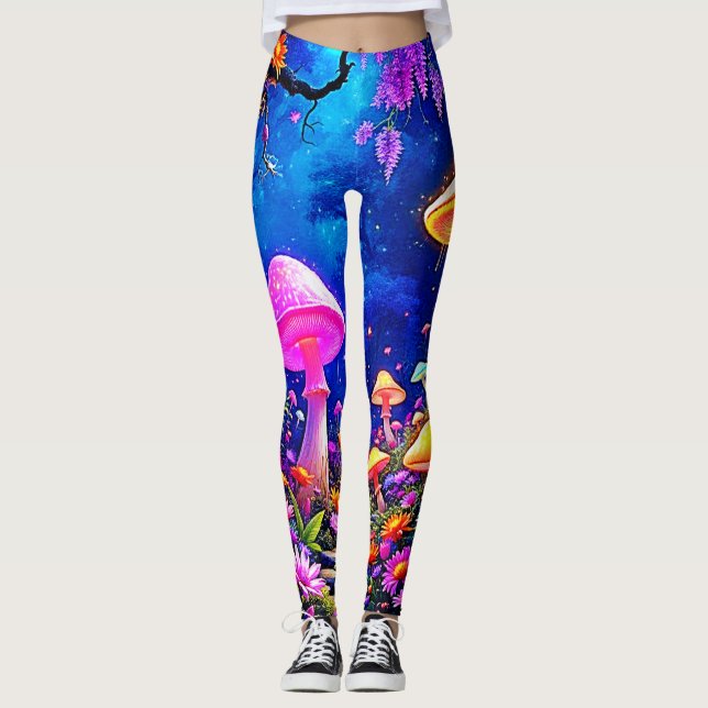 Enchanted Mushroom Forest Leggings (Front)