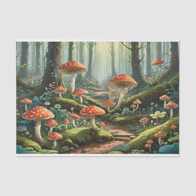 Enchanted Mushroom Forest Tissue Paper (Front)
