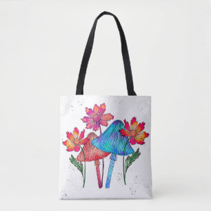 Enchanted Mushroom Garden Tote Bag