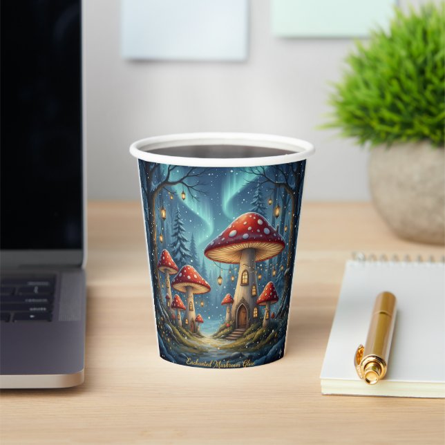  Enchanted Mushroom Glow Mug – Magical Fairy Fores Paper Cups (Insitu)