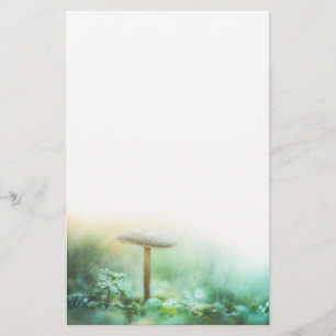 Enchanted Mushroom Nature Photo Stationery