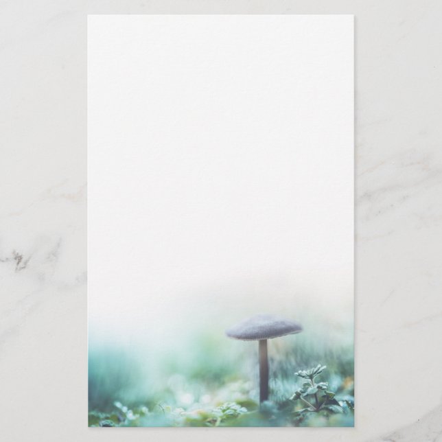 Enchanted Mushroom Nature Photo Stationery (Front)