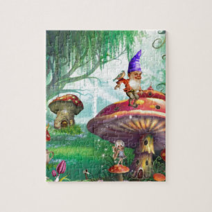 Enchanted Mushrooms Gardens Jigsaw Puzzle