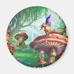 Enchanted Mushrooms Gardens Magnet