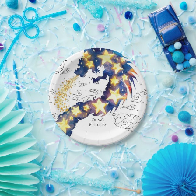 Enchanted Mystical Dragon Birthday Paper Plate (Party)