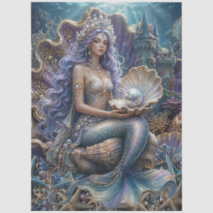 Enchanted Mystical Fantasy Mermaid Decoupage Tissue Paper