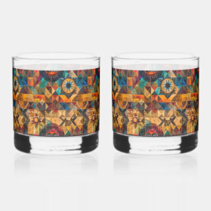 Enchanted Navy "Inherited Artistry" Rocks Glasses 