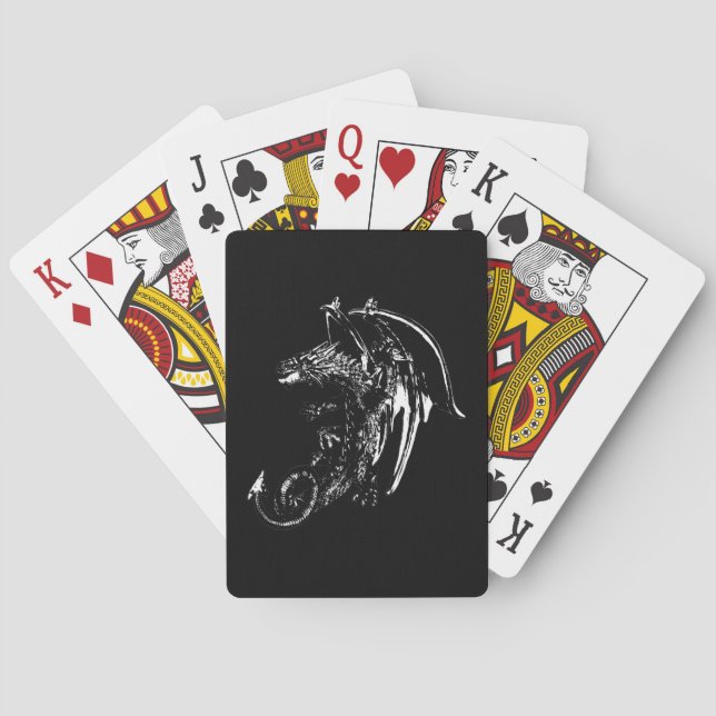 Enchanted Night Dragon Mythical Fantasy Deck Playing Cards (Back)