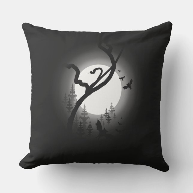 Enchanted Night Forest Cushion (Front)