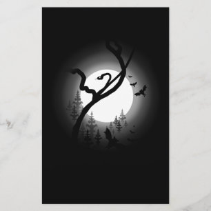 Enchanted Night Forest Stationery