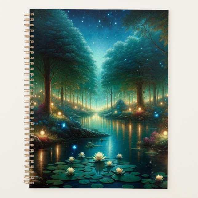 Enchanted Nightfall: Luminescence at the Lake Planner (Front)