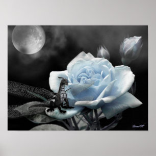 enchanted nights blue poster