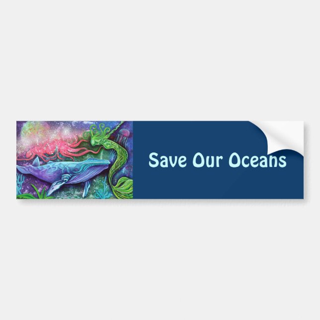 Enchanted Ocean Art Bumper Sticker (Front)