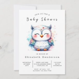 Enchanted Online Owl Baby Shower Invitation