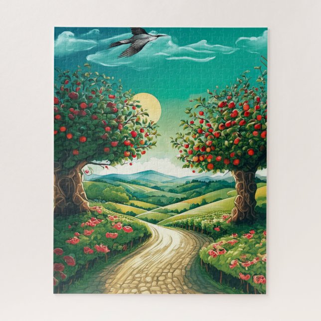 Enchanted Orchard Path Jigsaw Puzzle (Vertical)
