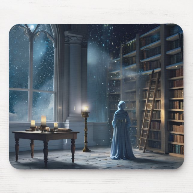 Enchanted Owl Archive Desk Mat Mouse Mat (Front)