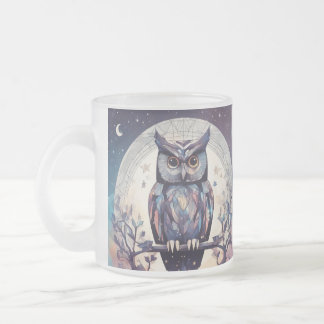 Enchanted Owl Full Moon White Mug - 15 oz