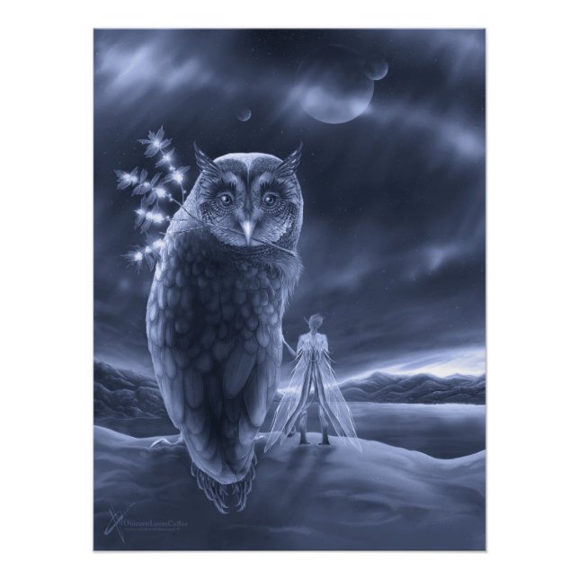 Enchanted Owl Glossy Poster (Front)