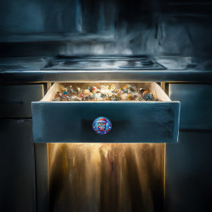 Enchanted Owl Perched on Tree Branch Ceramic Knob