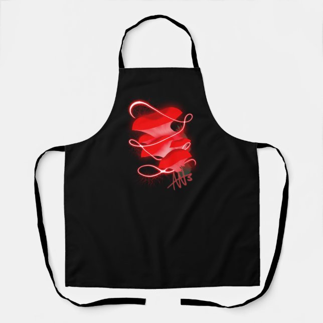 Enchanted Oyster Glowing Red Mushroom Apron (Front)