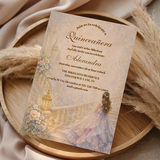 Enchanted Palace Fairytale Quinceañera Invitation (Creator Uploaded)