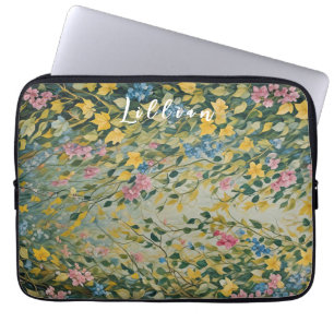 Enchanted Passage: Pastel Secret Garden Laptop Sleeve