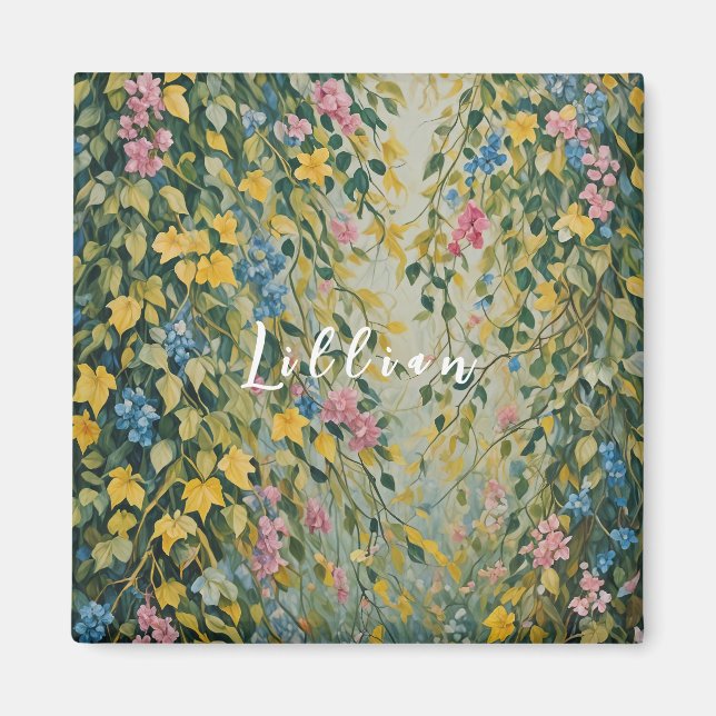 Enchanted Passage: Pastel Secret Garden Magnet (Front)