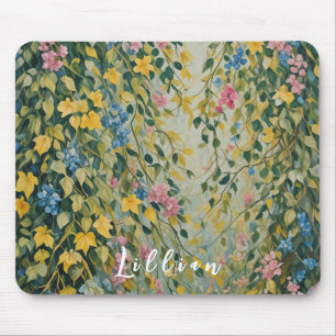 Enchanted Passage: Pastel Secret Garden Mouse Mat