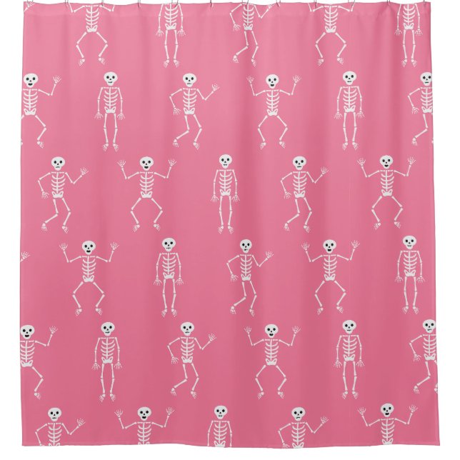 Enchanted Pastel Spooktacular Halloween Pink Shower Curtain (Front)