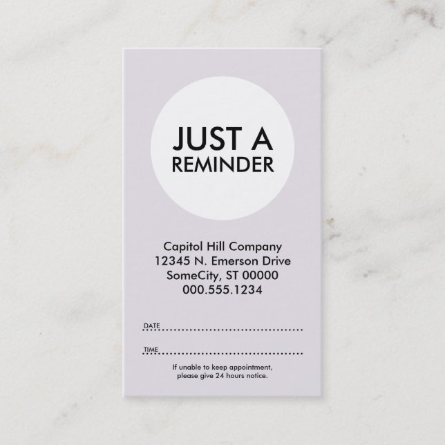 enchanted path appointment card (Front)