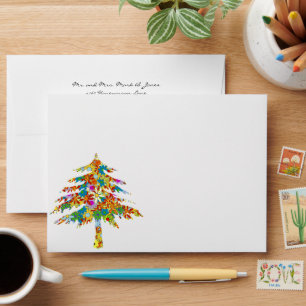 Enchanted Pine Tree Forest Wedding Envelopes