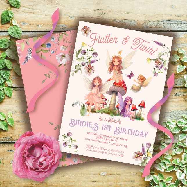 Enchanted Pixie Fairy Princess Birthday Party Invitation (Creator Uploaded)