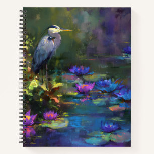 Enchanted Pond Water Lily Nature Watercolor Notebook