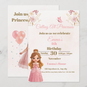 Enchanted Princess Birthday Card for Girls