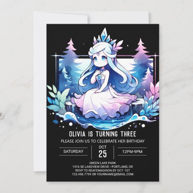 Enchanted Princess Birthday Invitation (Front)