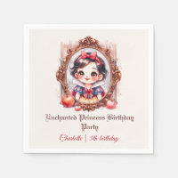 Enchanted Princess Birthday Invitation Snow White
