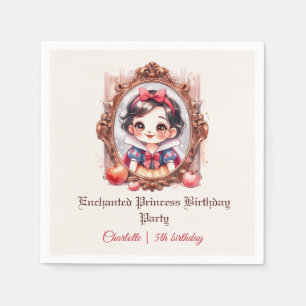 Enchanted Princess Birthday Invitation Snow White Napkin