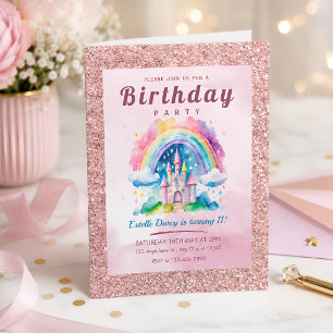 Enchanted Princess Castle Birthday Invitation