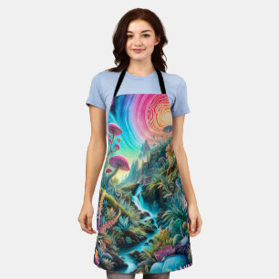 Enchanted Psychedelic Dreamscape Apron