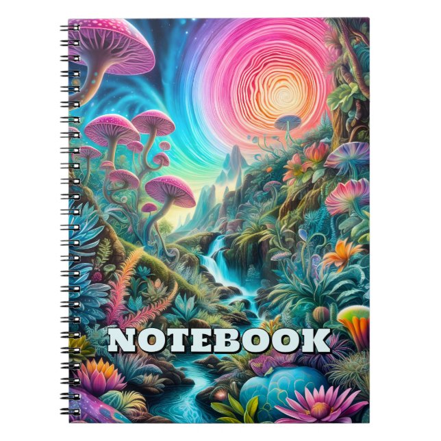 Enchanted Psychedelic Dreamscape Notebook (Front)