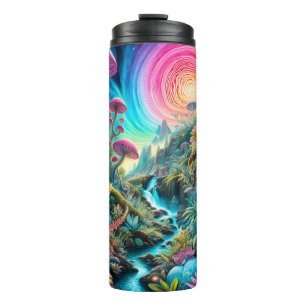 Enchanted Psychedelic Dreamscape Thermal Tumbler