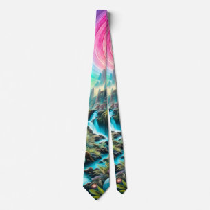 Enchanted Psychedelic Dreamscape Tie