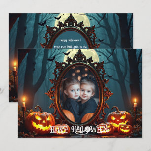 🎃Enchanted Pumpkin Glow Custom Photo card