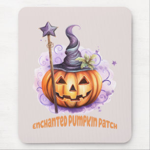 Enchanted Pumpkin Patch – Cute Jack-o’-Lantern Mouse Mat