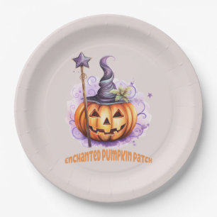 Enchanted Pumpkin Patch Paper Plate