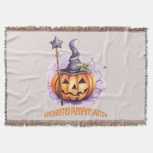 Enchanted Pumpkin Patch Throw Blanket