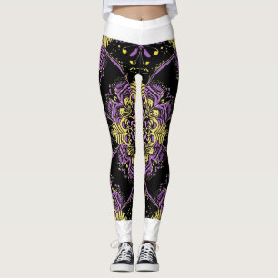 Enchanted Purple Gold Mandala Leggings